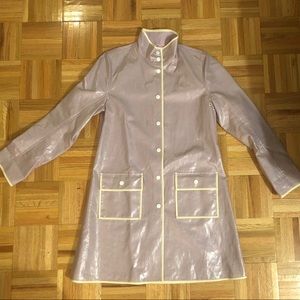Light purple rain jacket 3/4 long